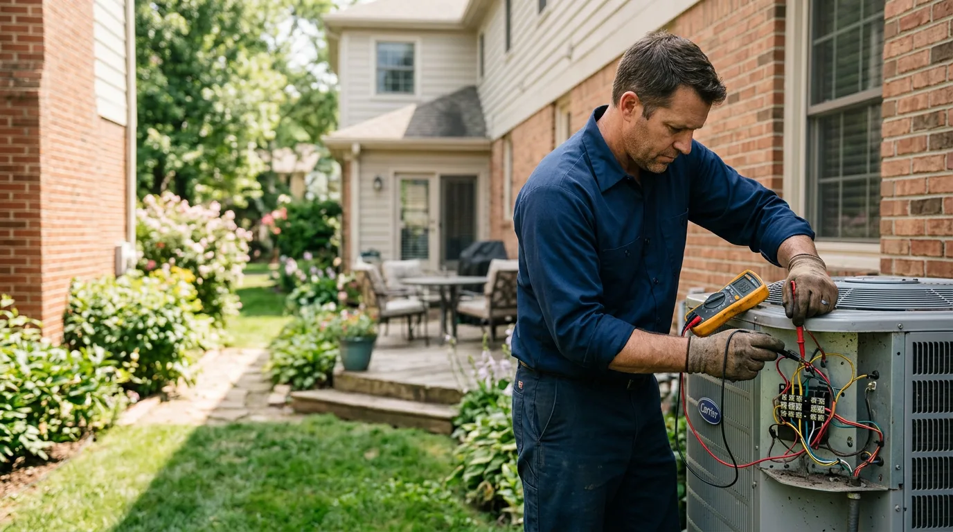 HVAC technician working near Warminster, PA